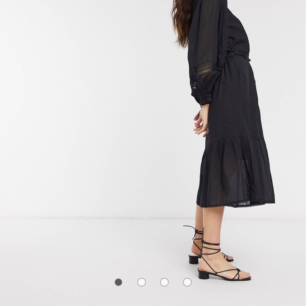 River Island black puff sleeve dress